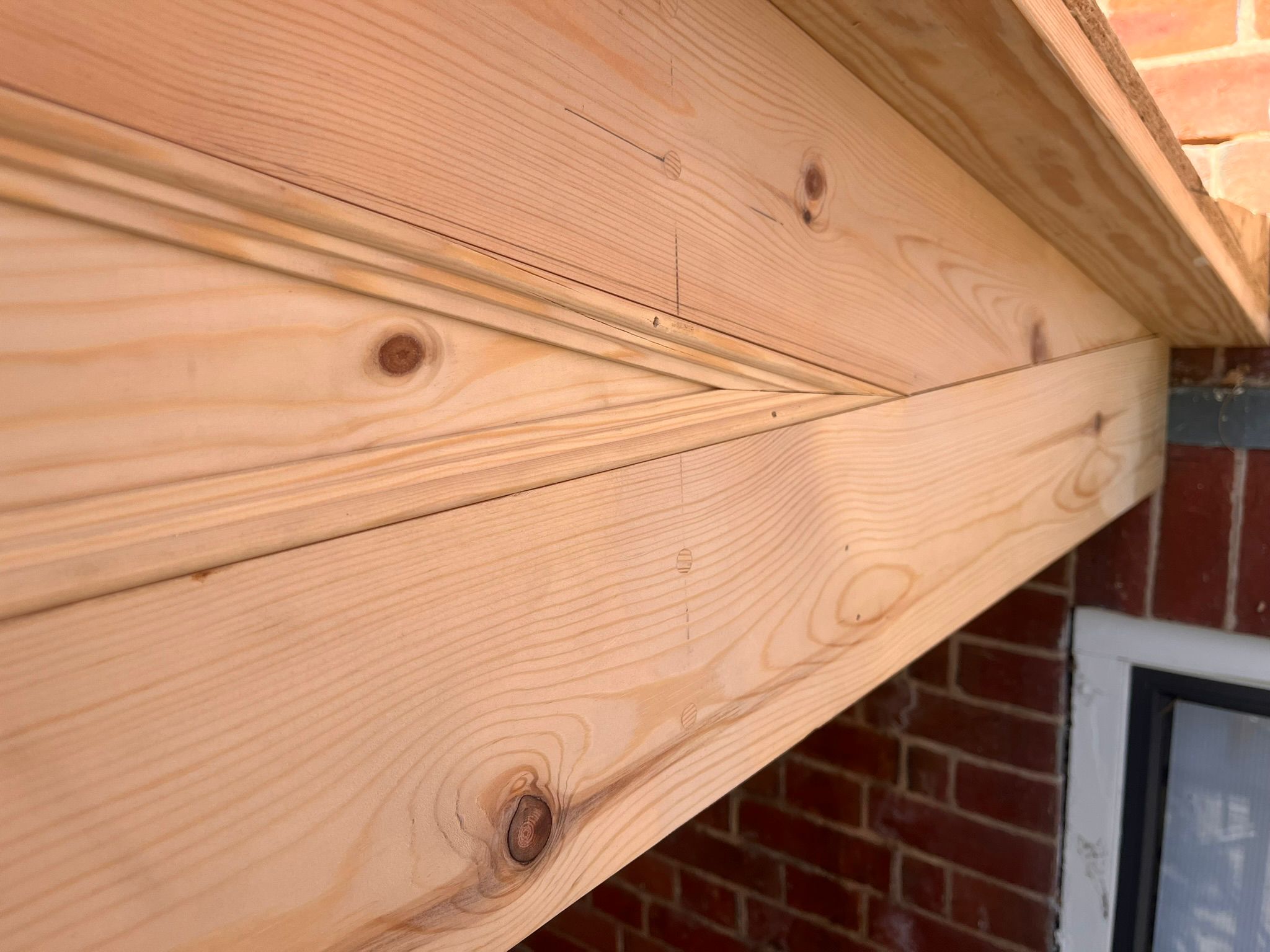 Timber joinery close up